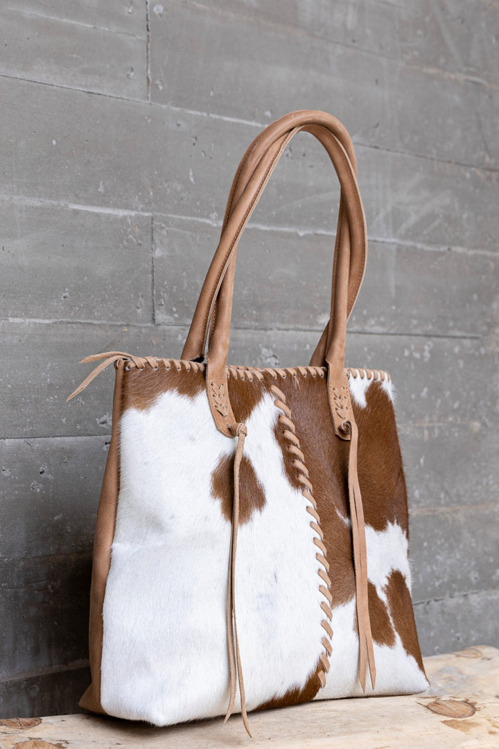 Hand matters luisa purse cow brown