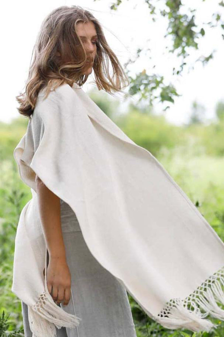 Hand Matters. Styling llama ruana and shawl in spring