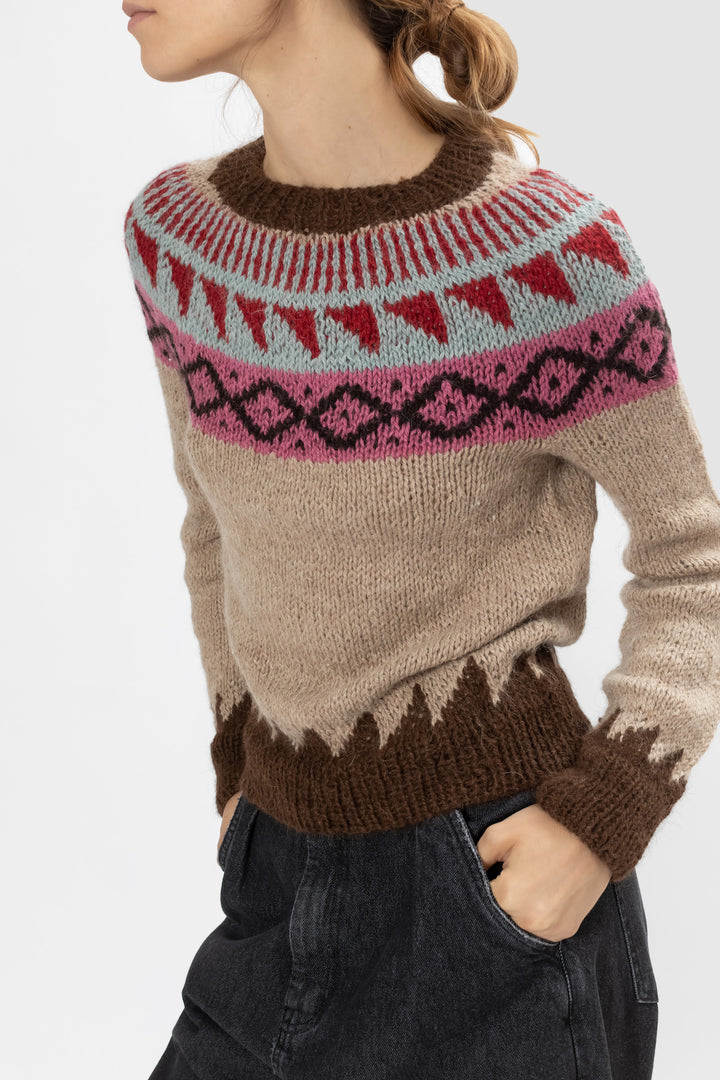 Mila Andean Llama Sweater