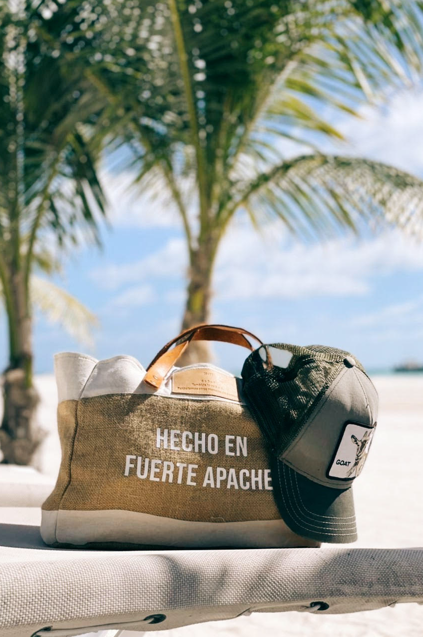 Hand Matters. Burlap Tote Bag. Beach accessories