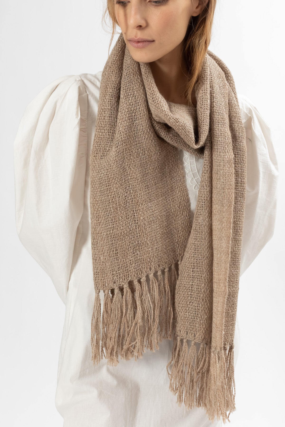 Camel on sale wool shawl