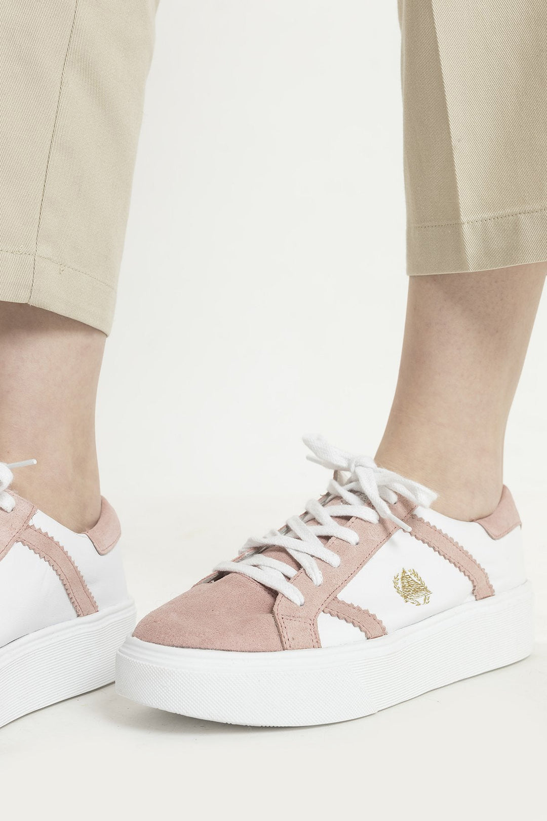 Hand Matters. Soft Pink high sneakers